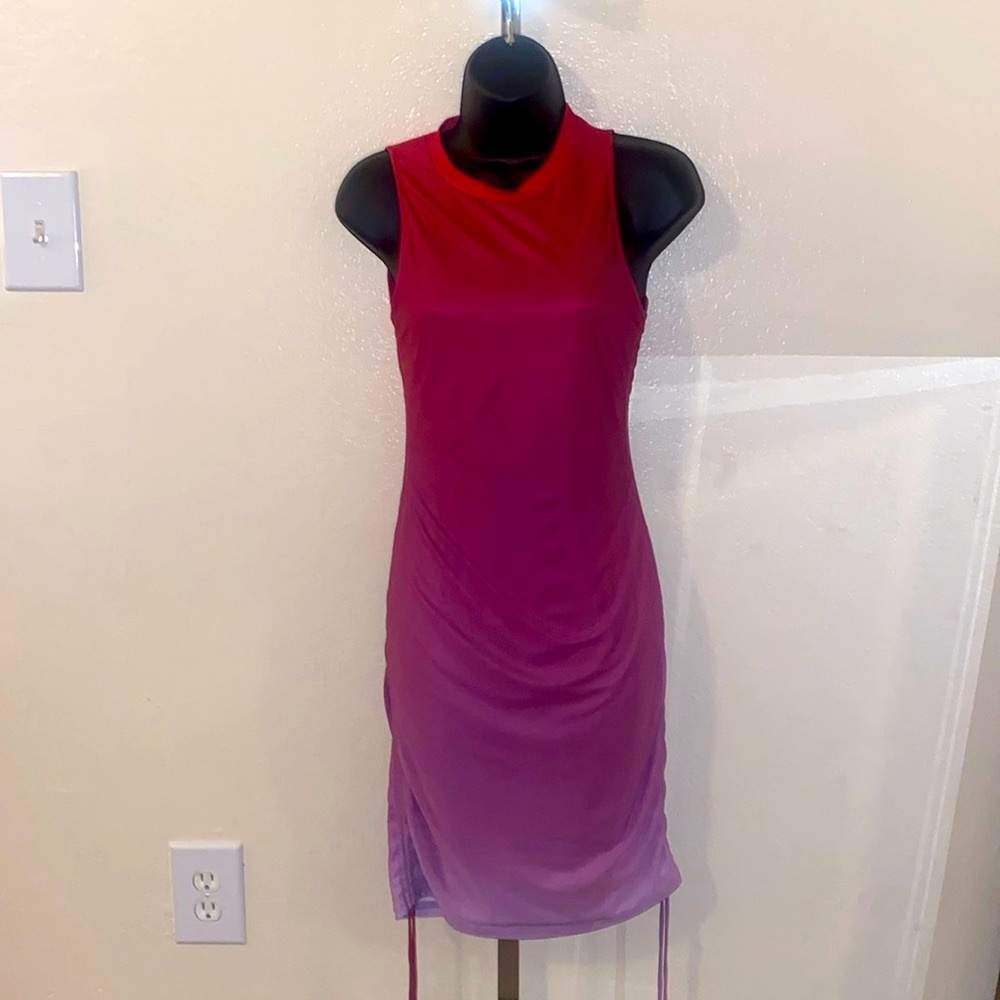 Purple ombré fitted dress